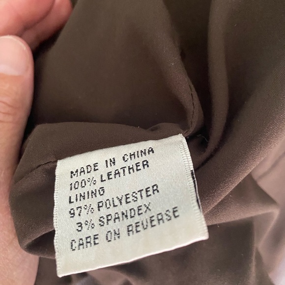 St . John Sport brown Leather Biker jacket - Picture 14 of 14